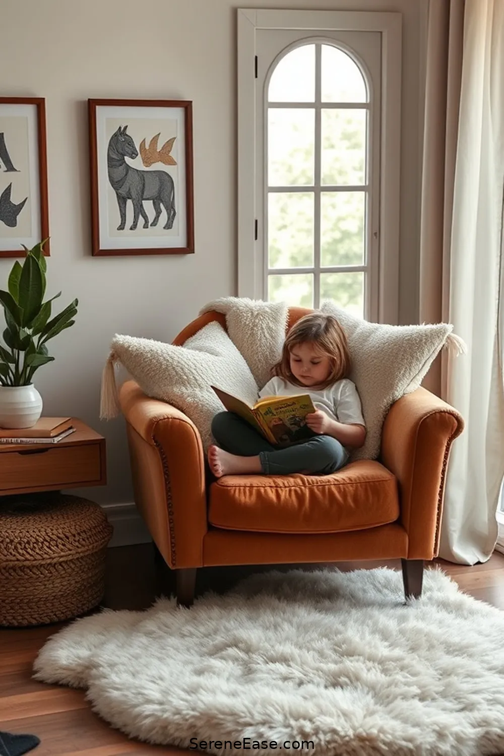 Incorporating Earth Tones in a Mid-Century Modern Nursery Style 13 Creating a Cozy Reading Nook for Incorporating Earth Tones in a Mid-Century Modern Nursery Style