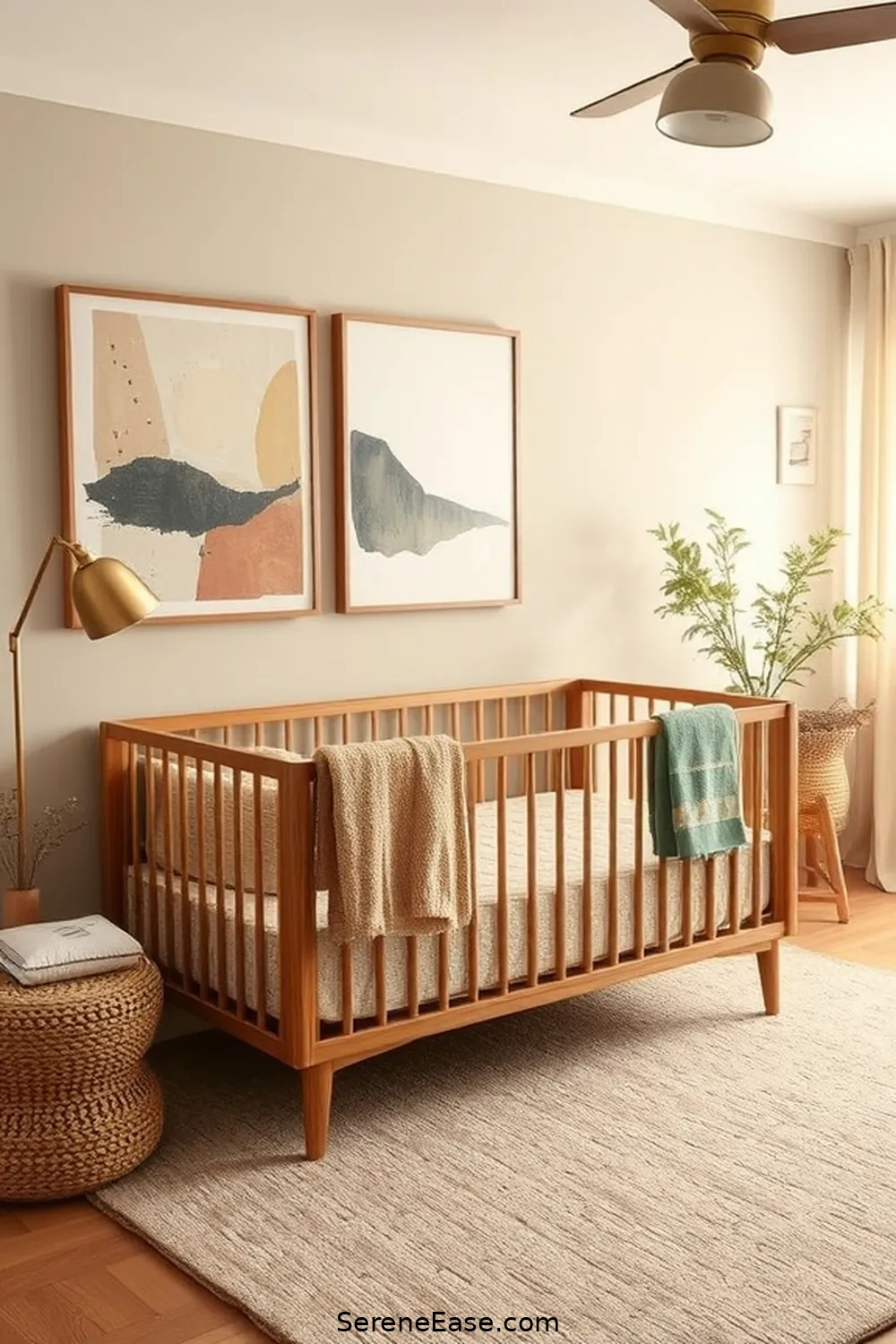 Incorporating Earth Tones in a Mid-Century Modern Nursery Style 11 Incorporating Artwork and Decor for Incorporating Earth Tones in a Mid-Century Modern Nursery Style