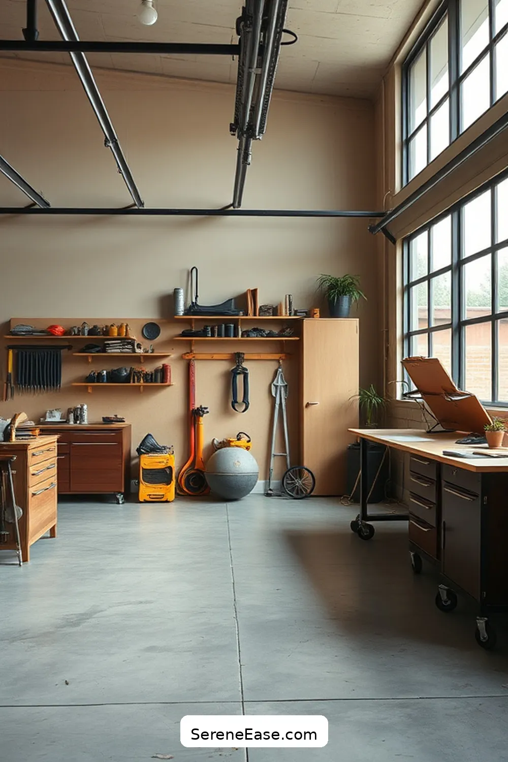 Incorporating Earth Tones in a Minimalist Garage Style 12 Creating a Functional Workspace for Incorporating Earth Tones in a Minimalist Garage Style