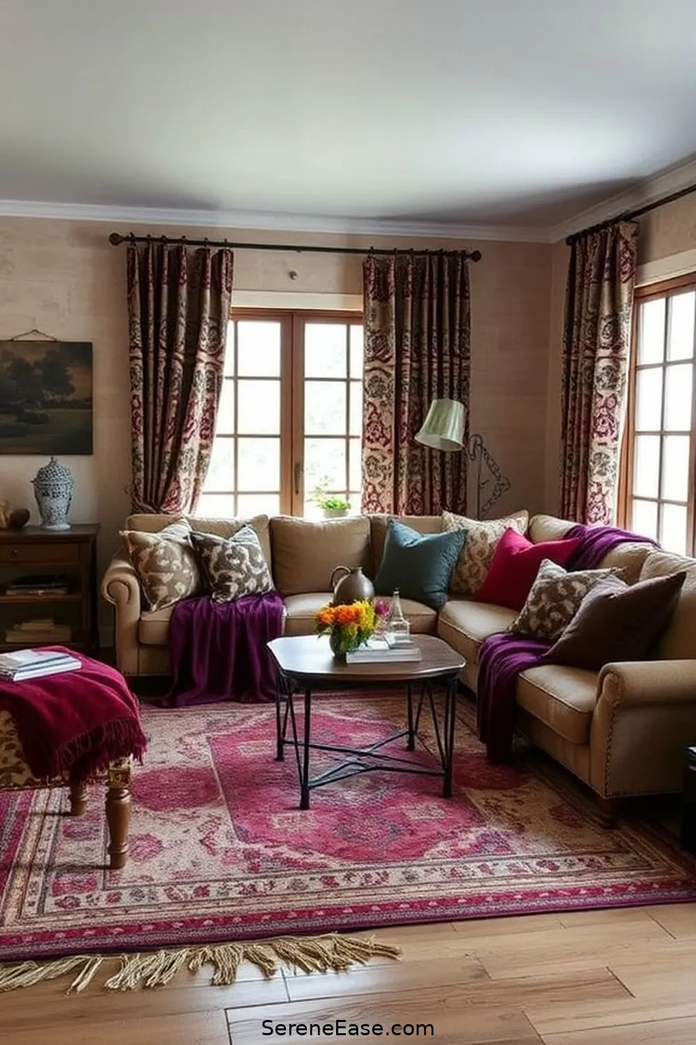 Incorporating Jewel Tones Into Your Rustic Living Room Style 10 Blending Textures and Patterns for Incorporating Jewel Tones Into Your Rustic Living Room Style