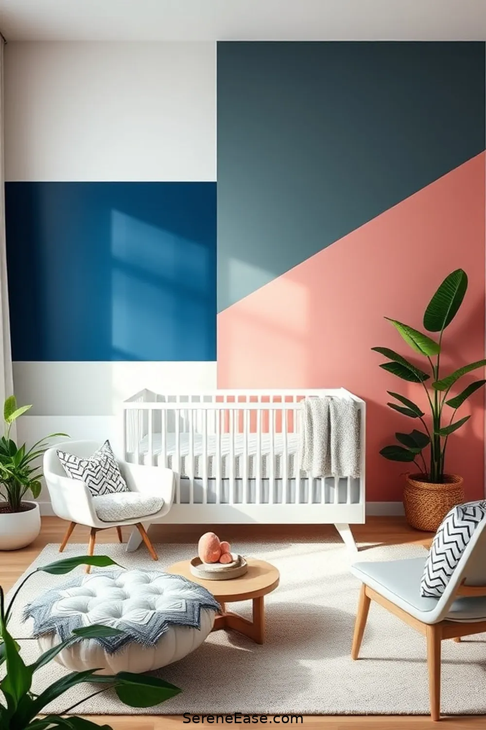 Incorporating Jewel Tones Into a Minimalist Nursery Style 9 Accent Walls and Color Blocking for Incorporating Jewel Tones Into a Minimalist Nursery Style