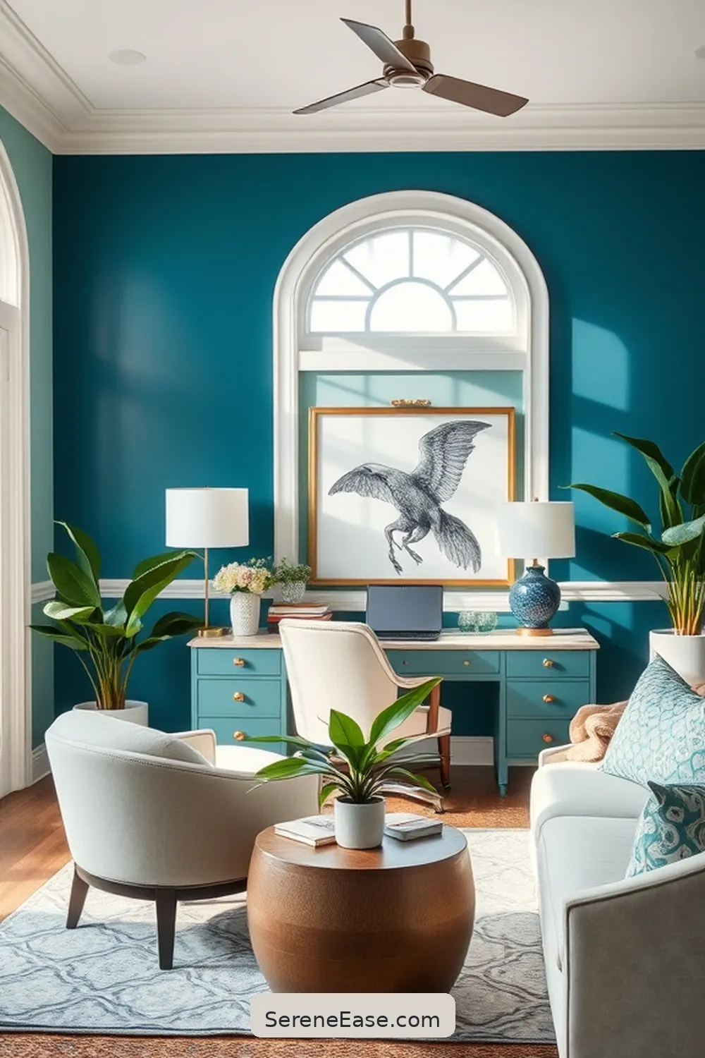 Incorporating Jewel Tones in Your Coastal Style Home Office 6 Accent Walls: Making a Statement for Incorporating Jewel Tones in Your Coastal Style Home Office