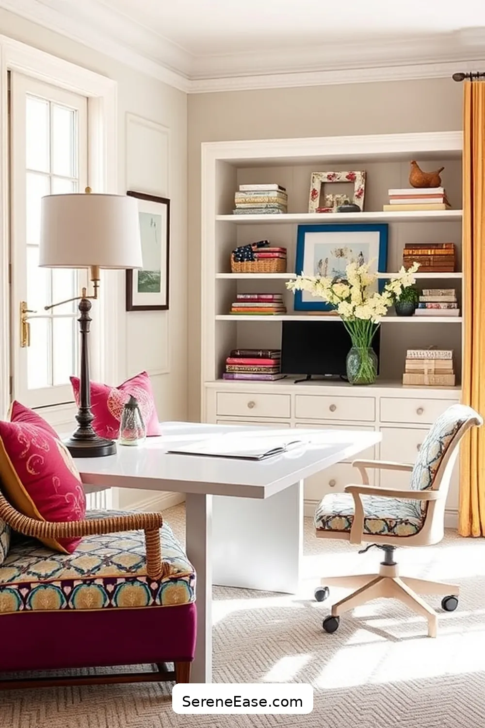 Incorporating Jewel Tones in Your Coastal Style Home Office 4 Balancing Bright Colors With Soft Neutrals for Incorporating Jewel Tones in Your Coastal Style Home Office