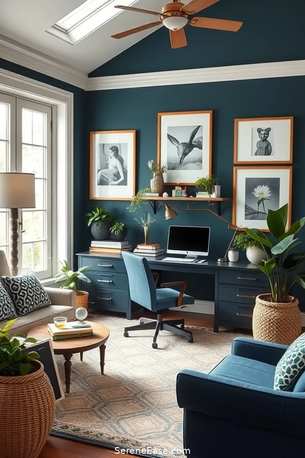 Incorporating Jewel Tones in Your Coastal Style Home Office 12 Creating a Functional and Inspiring Layout for Incorporating Jewel Tones in Your Coastal Style Home Office