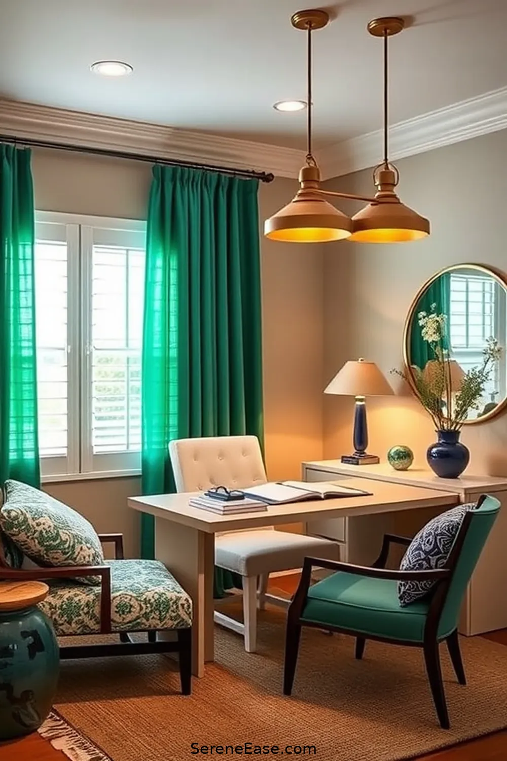 Incorporating Jewel Tones in Your Coastal Style Home Office 10 Lighting That Enhances Jewel Tones for Incorporating Jewel Tones in Your Coastal Style Home Office