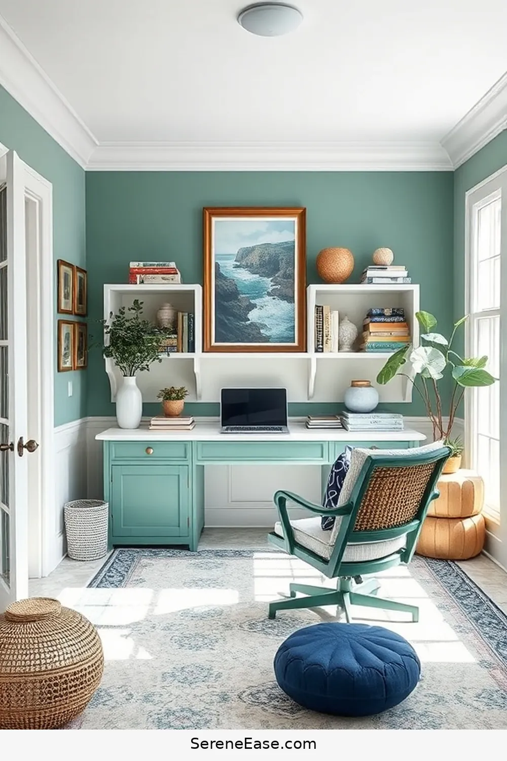 Incorporating Jewel Tones in Your Coastal Style Home Office 3 The Allure of Jewel Tones for Incorporating Jewel Tones in Your Coastal Style Home Office