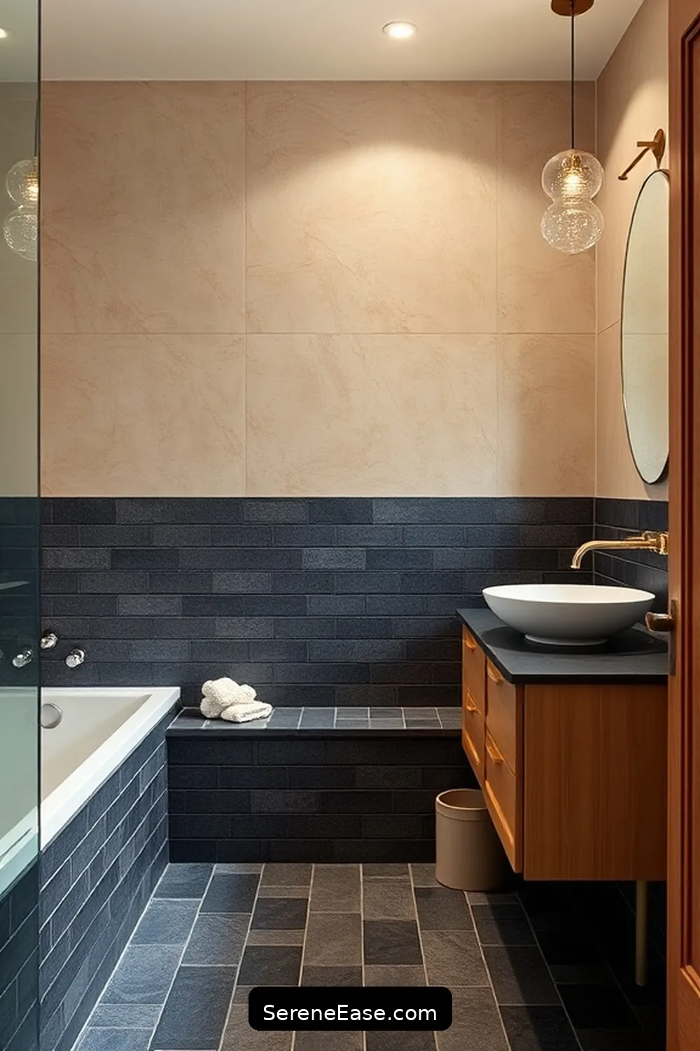 Incorporating Jewel Tones in Your Mid-Century Modern Bathroom Style 7 Balancing Jewel Tones With Neutral Elements for Incorporating Jewel Tones in Your Mid-Century Modern Bathroom Style