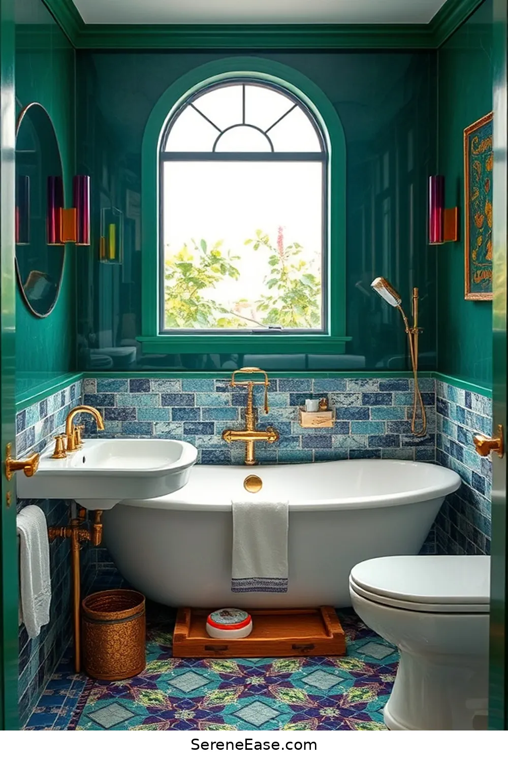 Incorporating Jewel Tones in Your Mid-Century Modern Bathroom Style 4 Choosing the Right Jewel Tones for Your Bathroom for Incorporating Jewel Tones in Your Mid-Century Modern Bathroom Style