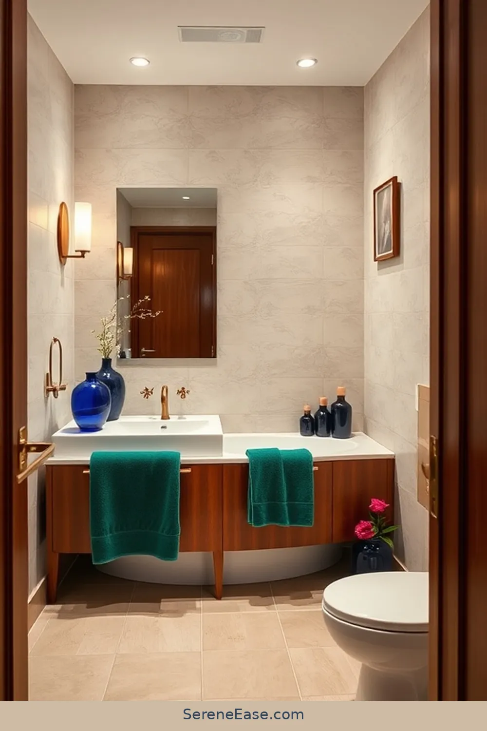 Incorporating Jewel Tones in Your Mid-Century Modern Bathroom Style 6 Incorporating Jewel Tones Through Accessories and Décor for Incorporating Jewel Tones in Your Mid-Century Modern Bathroom Style