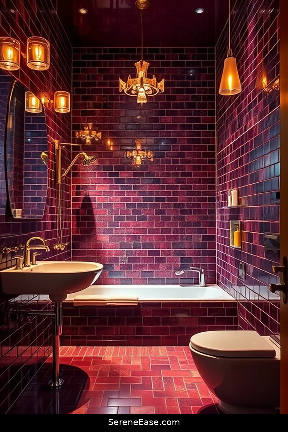 Incorporating Jewel Tones in Your Mid-Century Modern Bathroom Style 8 Lighting Considerations for Jewel Toned Bathrooms for Incorporating Jewel Tones in Your Mid-Century Modern Bathroom Style