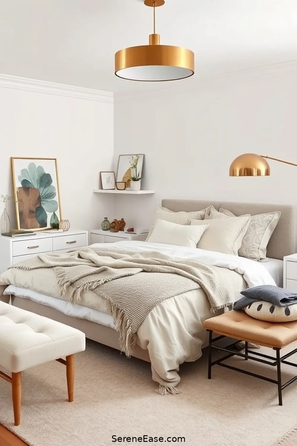 Choosing the Right Metallic Finishes for Incorporating Metallic Accents in Scandinavian Bedroom Style