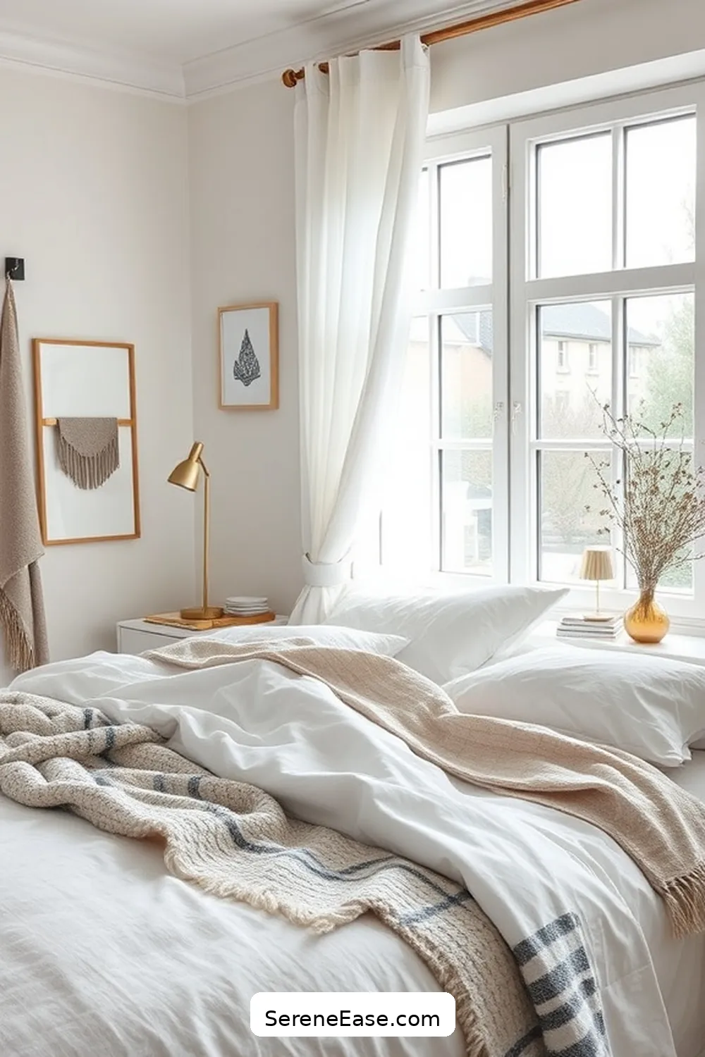 Layering Textures for Depth for Incorporating Metallic Accents in Scandinavian Bedroom Style