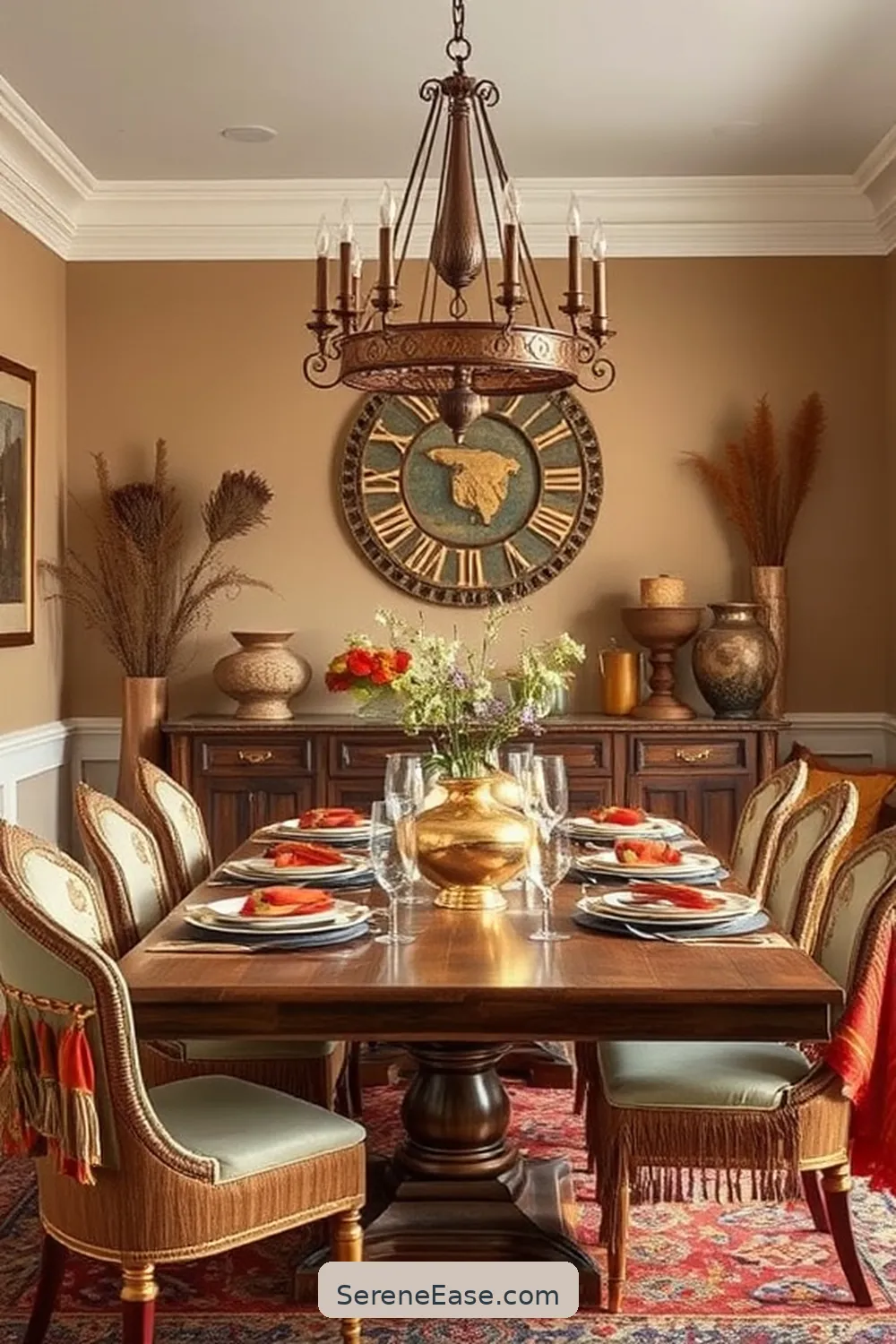 Incorporating Metallic Accents in Your Bohemian Dining Room Style 2 Choosing the Right Metallic Shades for Your Space for Incorporating Metallic Accents in Your Bohemian Dining Room Style