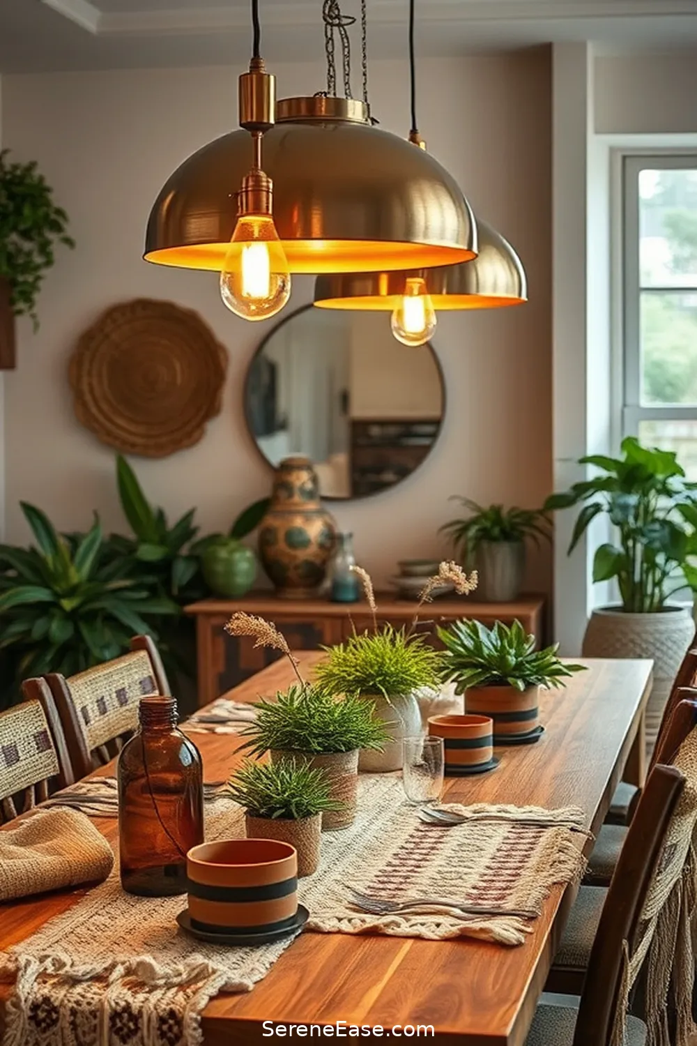 Incorporating Metallic Accents in Your Bohemian Dining Room Style 3 Metallic Light Fixtures: A Touch of Glamour for Incorporating Metallic Accents in Your Bohemian Dining Room Style