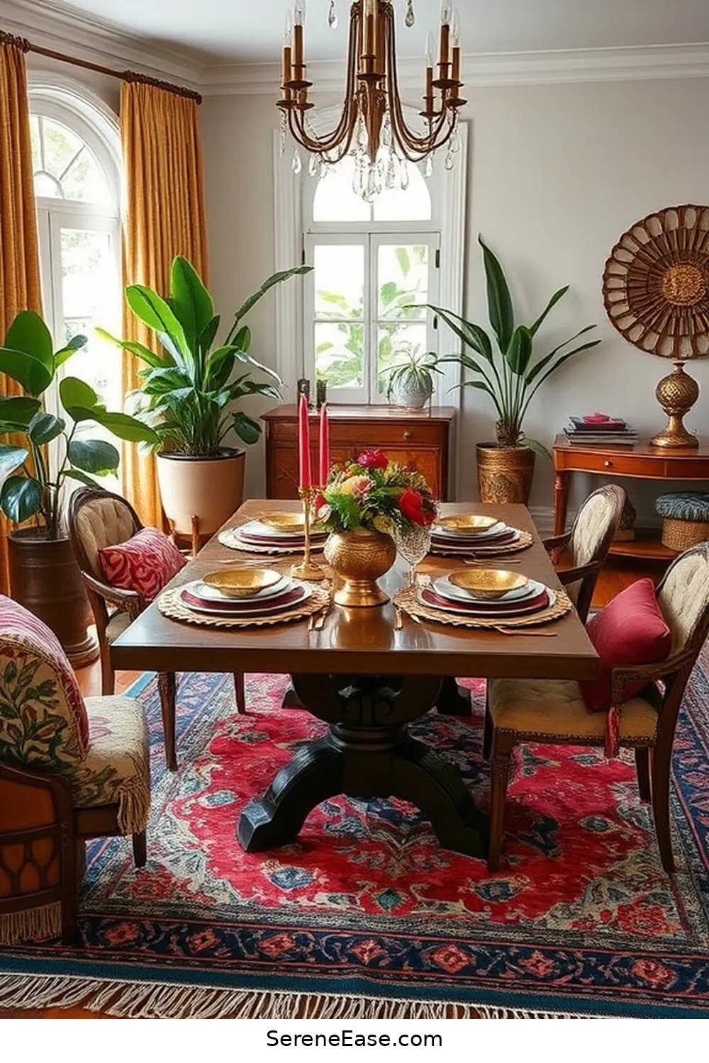 Incorporating Metallic Accents in Your Bohemian Dining Room Style 6 Mixing Textures: Finding Balance in Your Decor for Incorporating Metallic Accents in Your Bohemian Dining Room Style