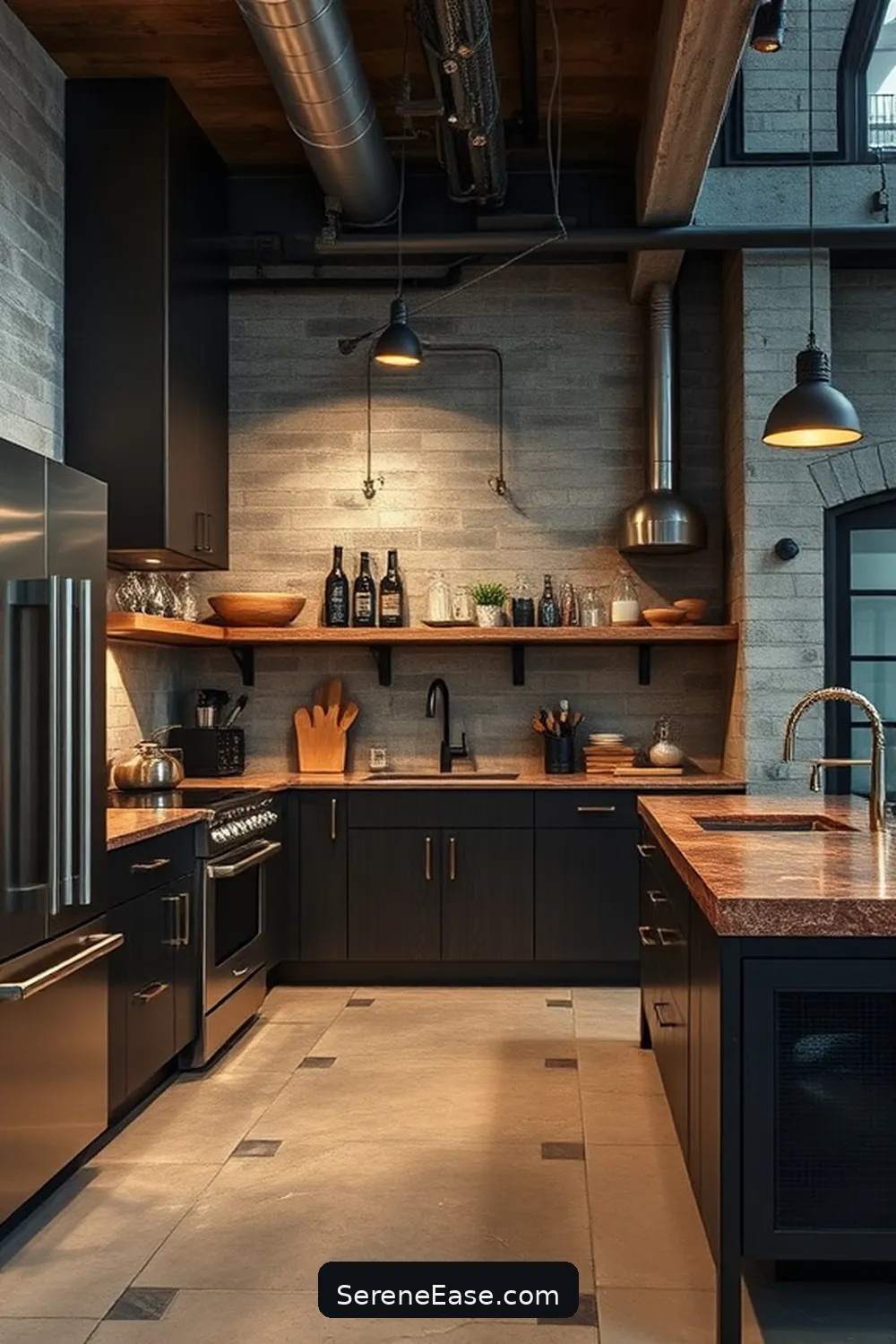 Incorporating Metallic Accents in Your Industrial Kitchen Style 3 Balancing Metallics With Industrial Materials for Incorporating Metallic Accents in Your Industrial Kitchen Style