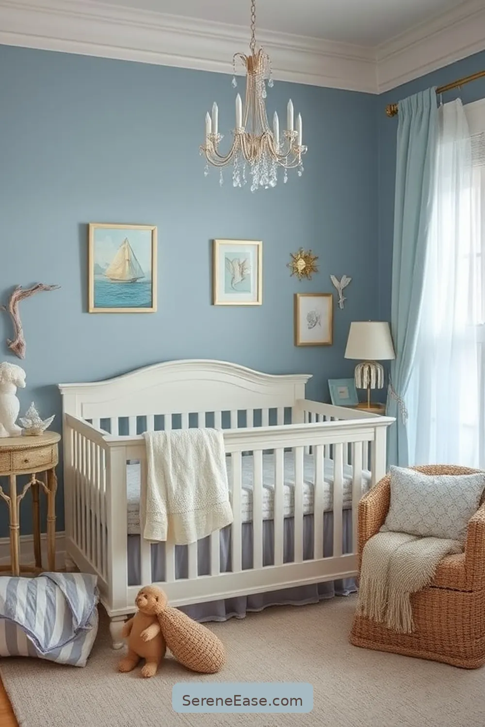 Incorporating Metallic Accents in a Coastal Nursery Style 9 Balancing Metallics With Natural Elements for Incorporating Metallic Accents in a Coastal Nursery Style