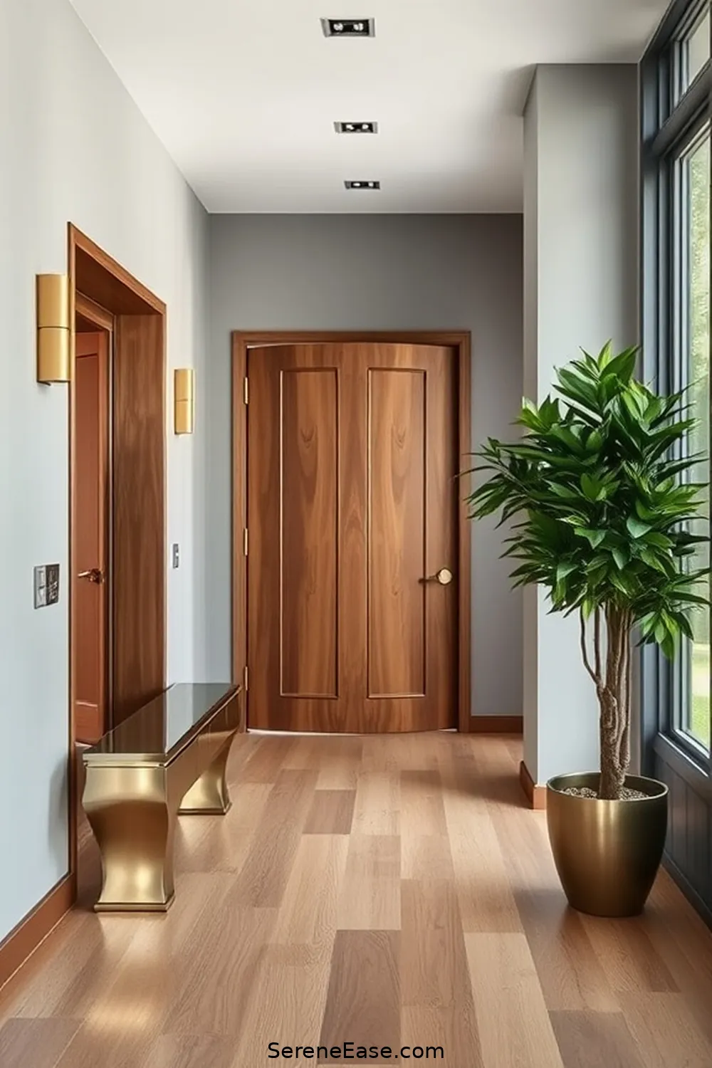 Incorporating Metallic Accents in a Minimalist Entryway Style 12 Color Schemes That Complement Metallics for Incorporating Metallic Accents in a Minimalist Entryway Style