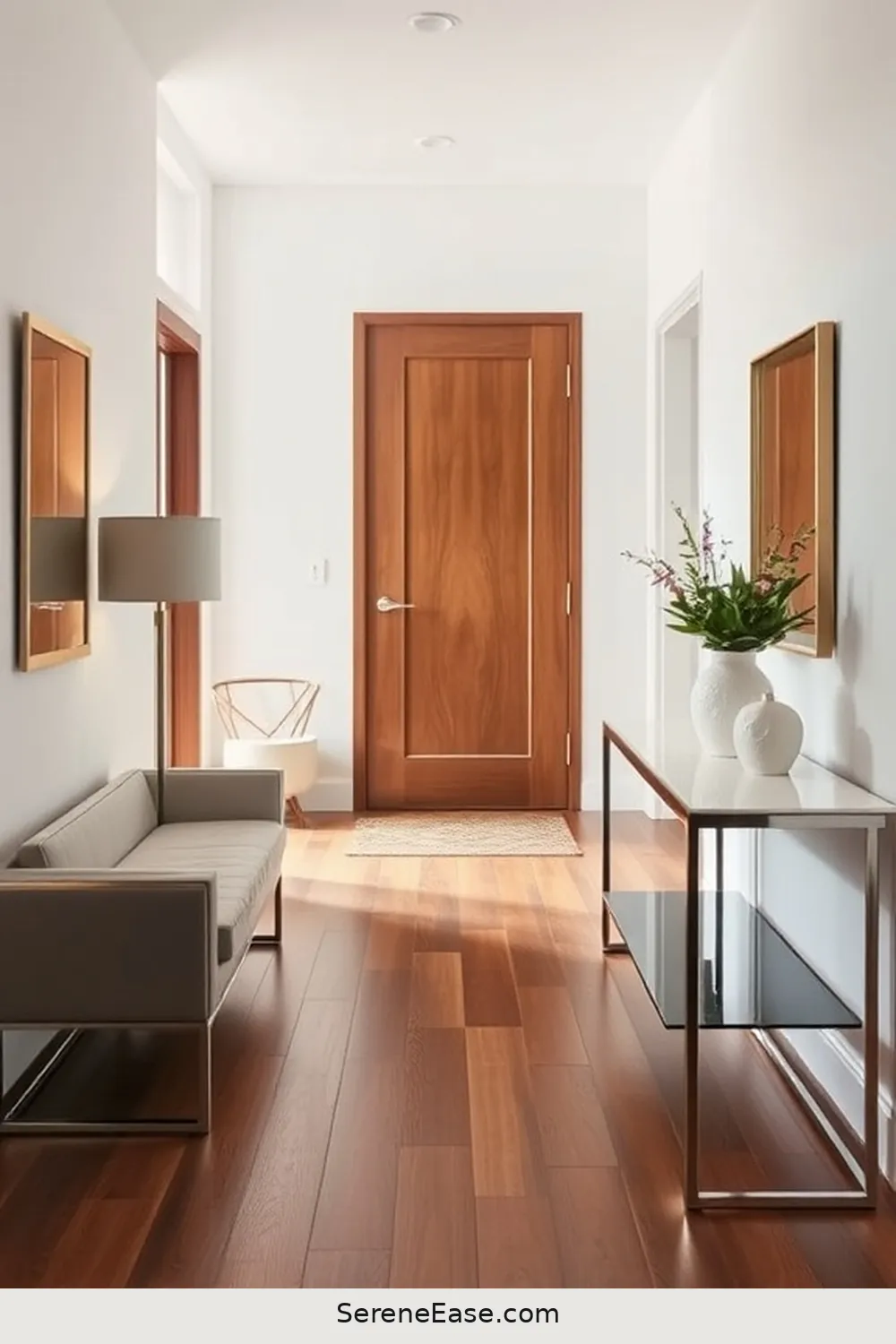 Incorporating Metallic Accents in a Minimalist Entryway Style 8 Furniture With Metallic Details for Incorporating Metallic Accents in a Minimalist Entryway Style