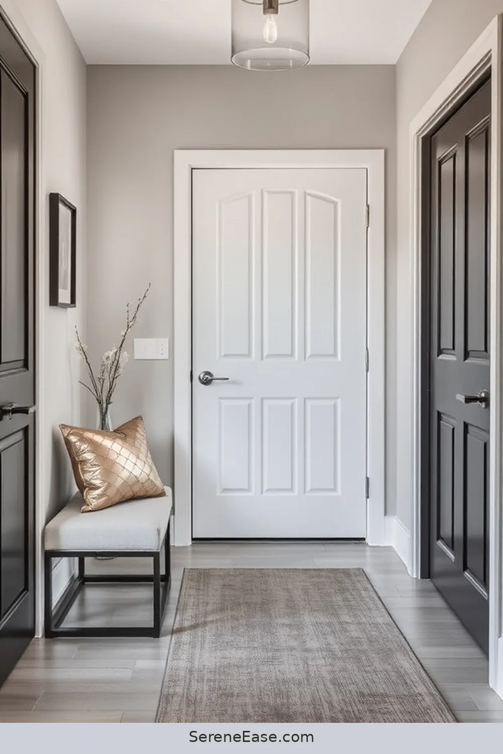 Incorporating Metallic Accents in a Minimalist Entryway Style 10 Incorporating Metallics in Textiles for Incorporating Metallic Accents in a Minimalist Entryway Style
