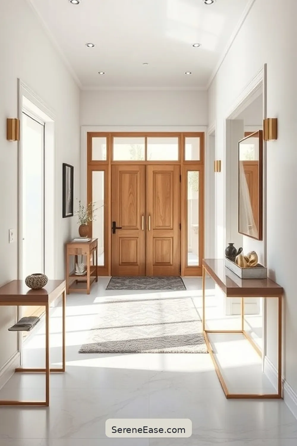 Incorporating Metallic Accents in a Minimalist Entryway Style 13 Tips for Balancing Metallics and Minimalism for Incorporating Metallic Accents in a Minimalist Entryway Style