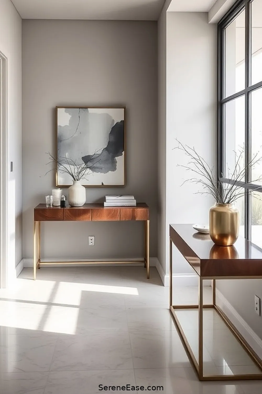 Incorporating Metallic Accents in a Minimalist Entryway Style 2 Understanding Minimalist Design Principles for Incorporating Metallic Accents in a Minimalist Entryway Style