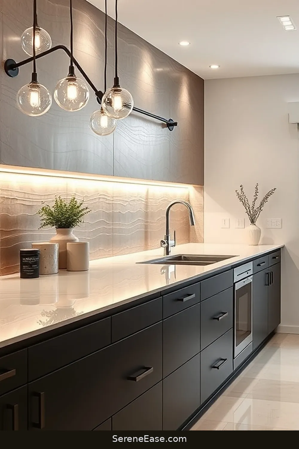 Incorporating Metallic Accents in a Minimalist Kitchen Style 5 Accent Walls and Backsplashes for Incorporating Metallic Accents in a Minimalist Kitchen Style