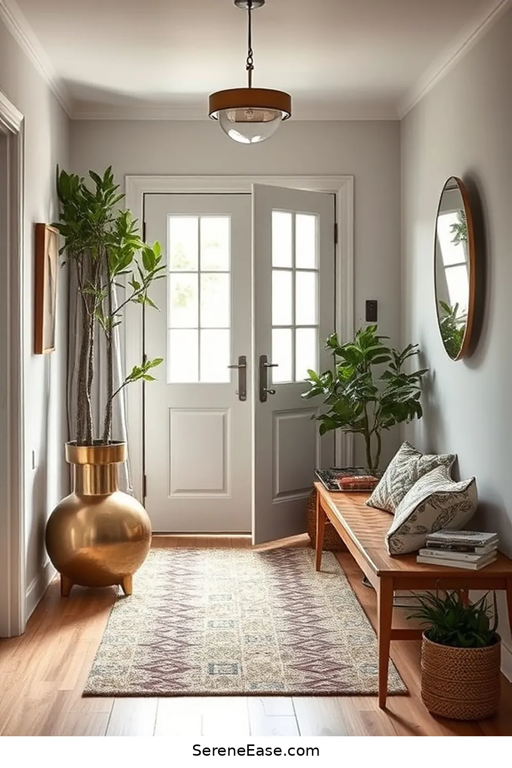 Incorporating Metallic Accents in a Scandinavian-Style Entryway 12 Layering Textures for Visual Interest for Incorporating Metallic Accents in a Scandinavian-Style Entryway