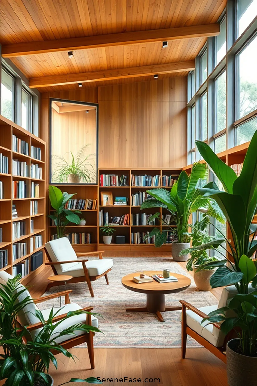 Incorporating Natural Elements for Incorporating Neutral Tones in Your Mid-Century Modern Library