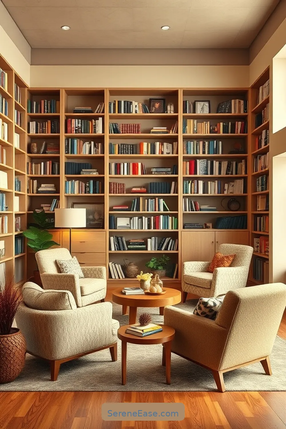 Warm Beiges: Creating a Cozy Atmosphere for Incorporating Neutral Tones in Your Mid-Century Modern Library