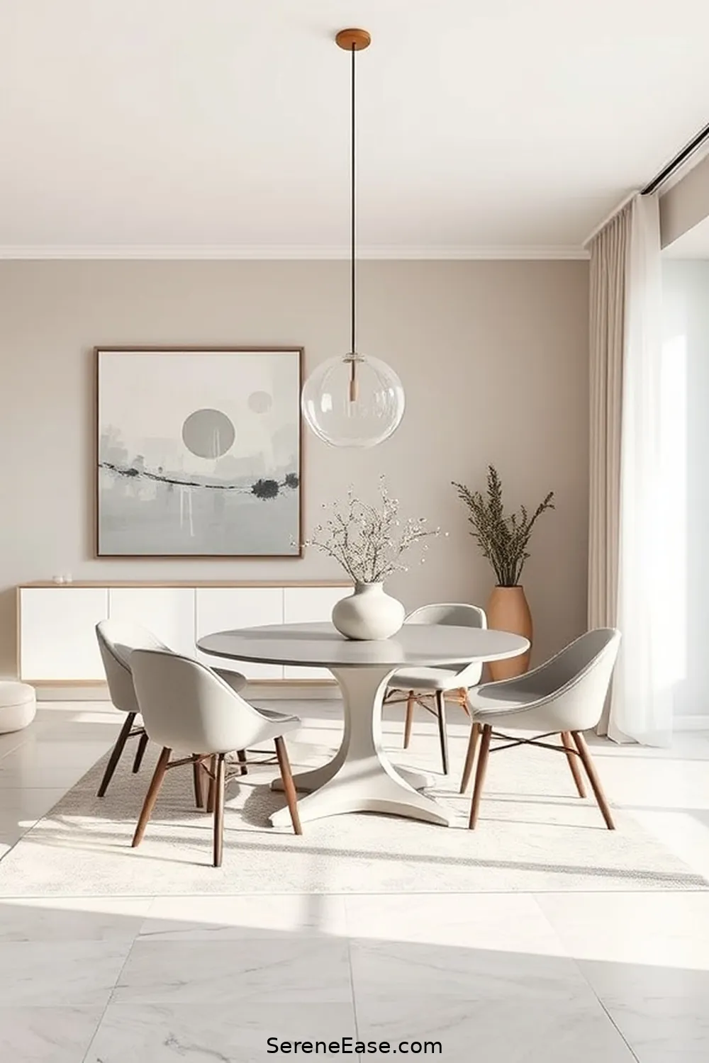 Incorporating Neutral Tones in Your Minimalist Dining Room 7 Incorporating Art and Decor Accents for Incorporating Neutral Tones in Your Minimalist Dining Room