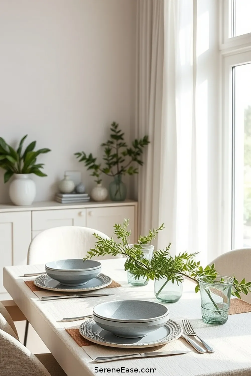 Incorporating Neutral Tones in Your Minimalist Dining Room 8 The Role of Plants in a Neutral Dining Room for Incorporating Neutral Tones in Your Minimalist Dining Room