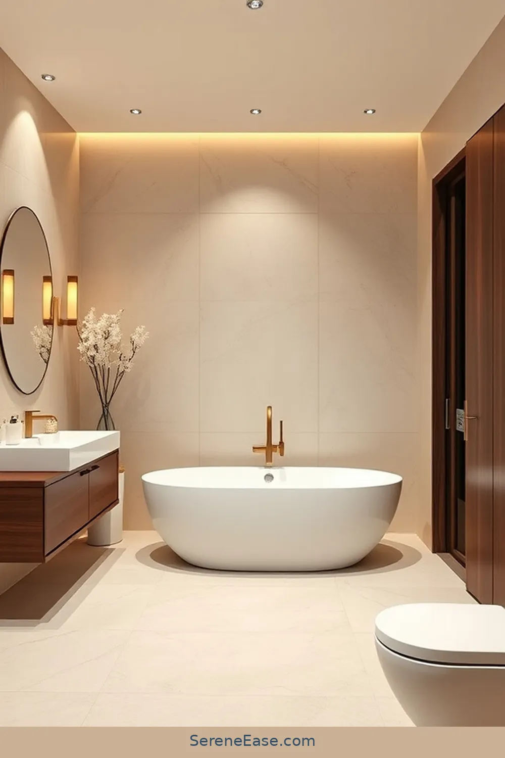 Incorporating Neutral Tones in a Mid-Century Modern Bathroom 4 Color Palette Selection: Shades of Neutral for Incorporating Neutral Tones in a Mid-Century Modern Bathroom