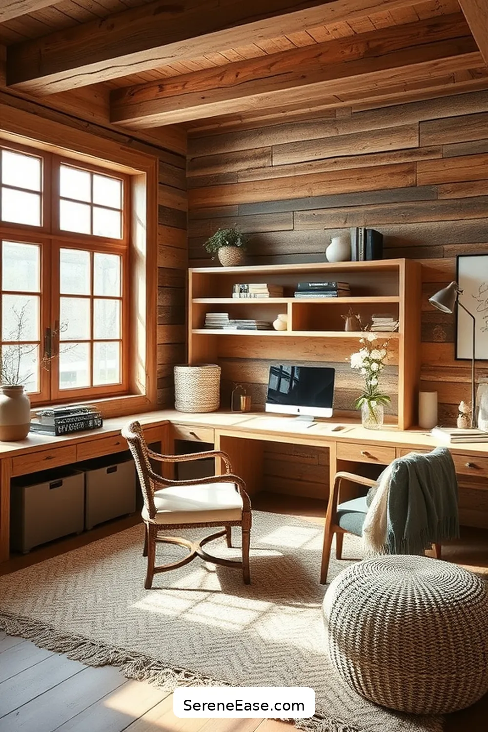Incorporating Neutral Tones in a Rustic Home Office Style 4 Balancing Warm and Cool Neutrals for a Cohesive Look for Incorporating Neutral Tones in a Rustic Home Office Style