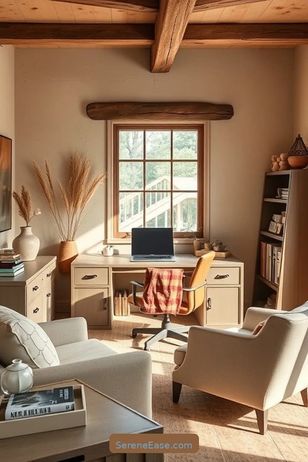 Incorporating Neutral Tones in a Rustic Home Office Style 3 Choosing the Right Neutral Palette for Your Home Office for Incorporating Neutral Tones in a Rustic Home Office Style