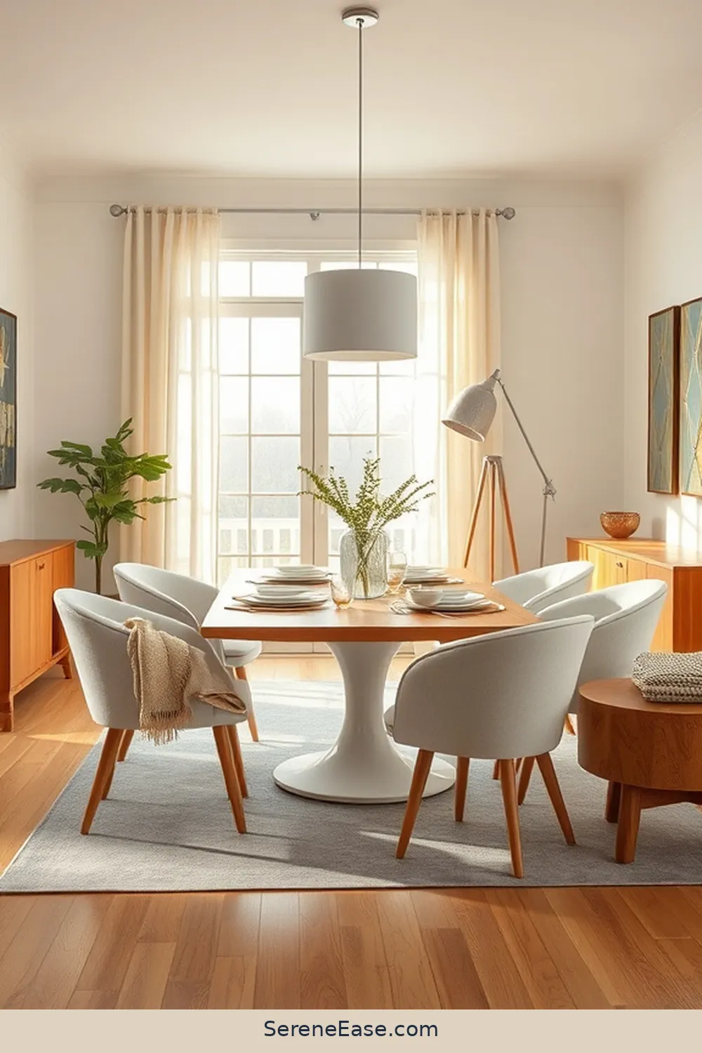 Incorporating Pastels in Your Mid-Century Modern Dining Room 10 Layering Pastels With Natural Materials for Incorporating Pastels in Your Mid-Century Modern Dining Room