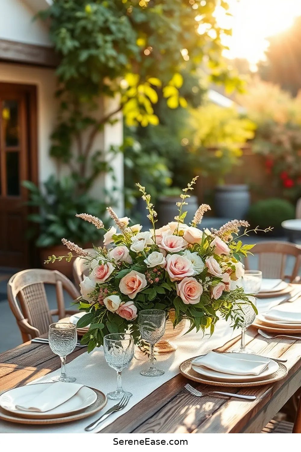 Incorporating Pastels in Your Rustic Outdoor Patio Style 12 Creating a Pastel Centerpiece for Incorporating Pastels in Your Rustic Outdoor Patio Style