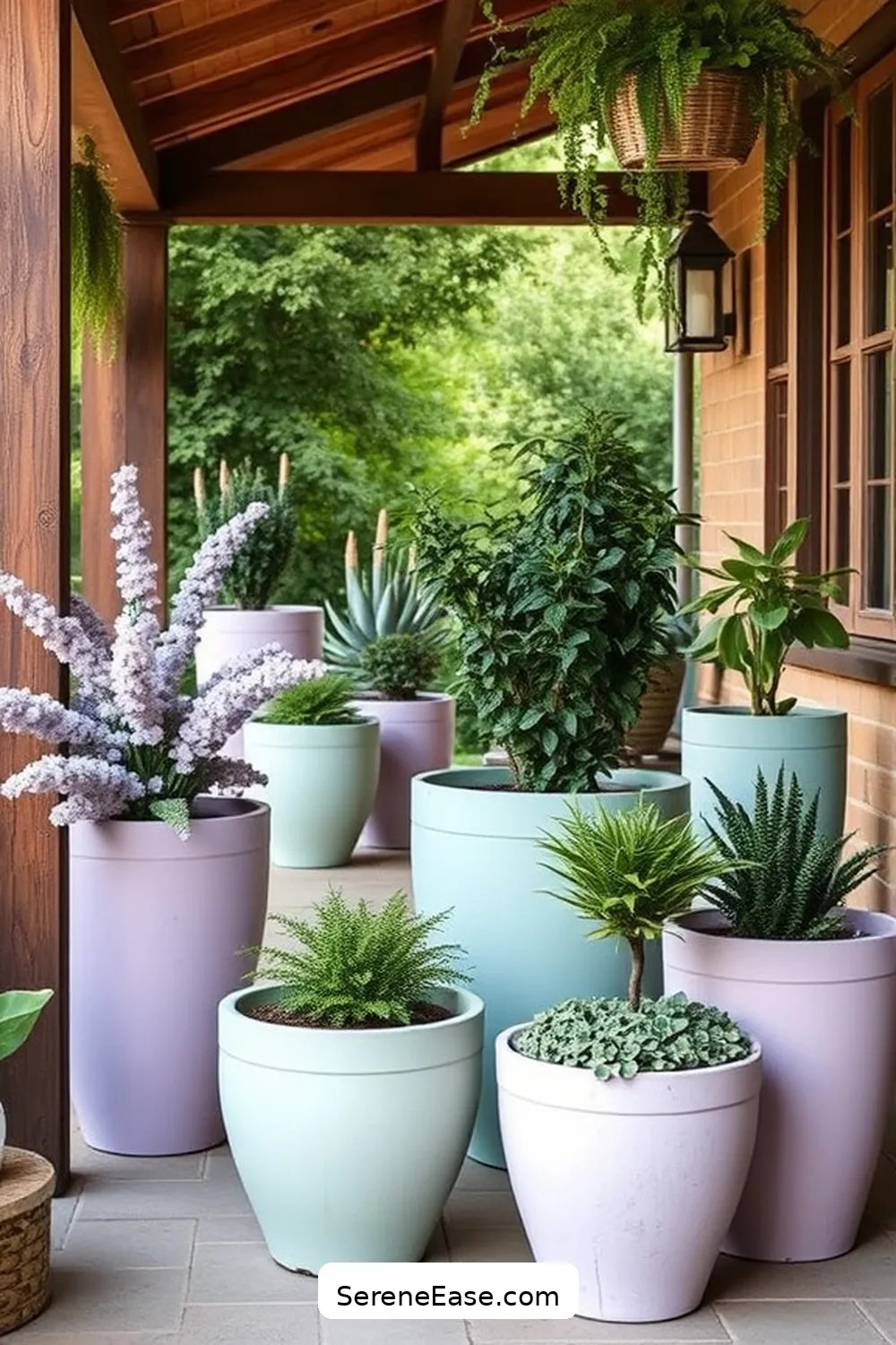 Incorporating Pastels in Your Rustic Outdoor Patio Style 7 Incorporating Pastel Planters and Pots for Incorporating Pastels in Your Rustic Outdoor Patio Style