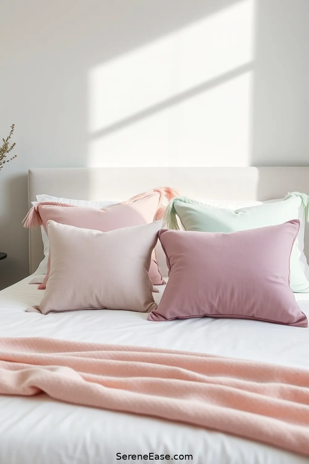Incorporating Pastels in a Minimalist Bedroom Style: 16 Ways 4 Add Pastel Decorative Pillows for Incorporating Pastels in a Minimalist Bedroom Style: 16 Ways