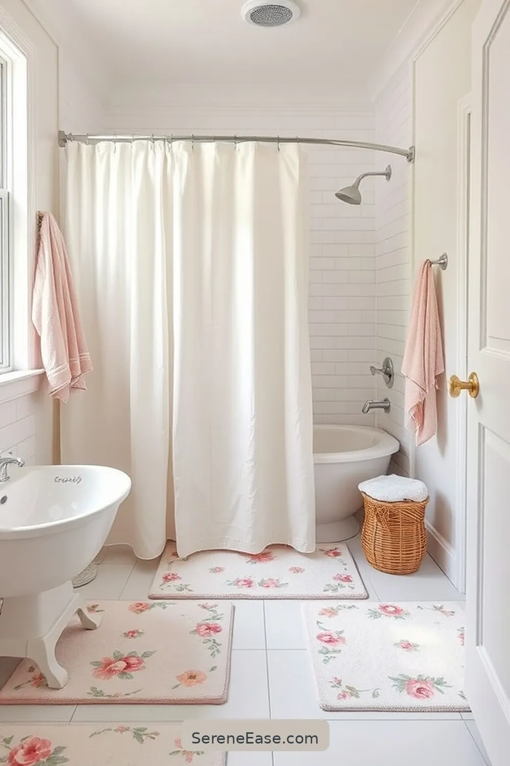 Incorporating Pastels in a Modern Farmhouse Bathroom Style 7 Accessorizing With Pastel Textiles for Incorporating Pastels in a Modern Farmhouse Bathroom Style