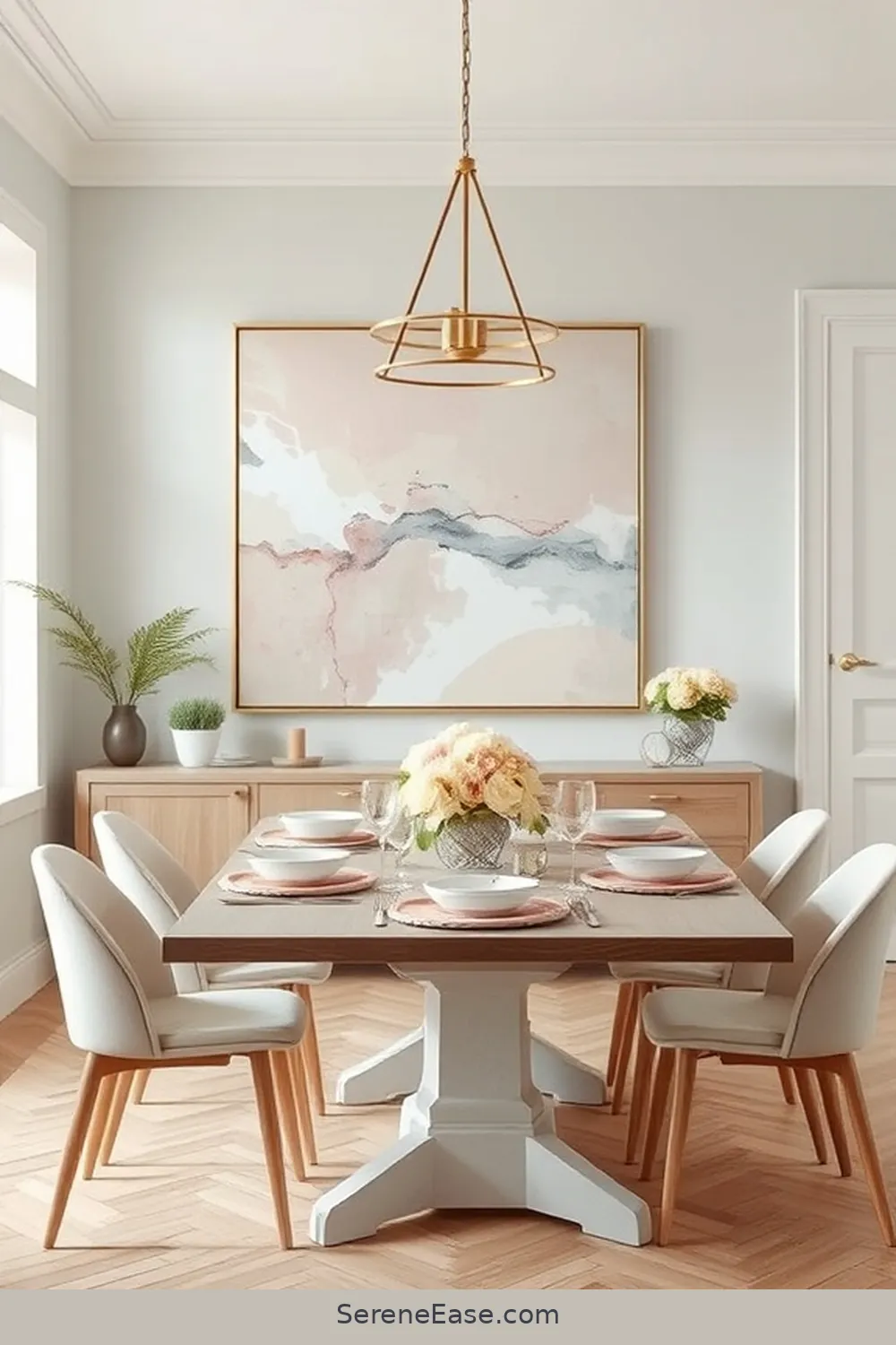 Incorporating Pastels in a Modern Farmhouse Dining Room Style 6 Incorporating Pastel Artwork for Incorporating Pastels in a Modern Farmhouse Dining Room Style