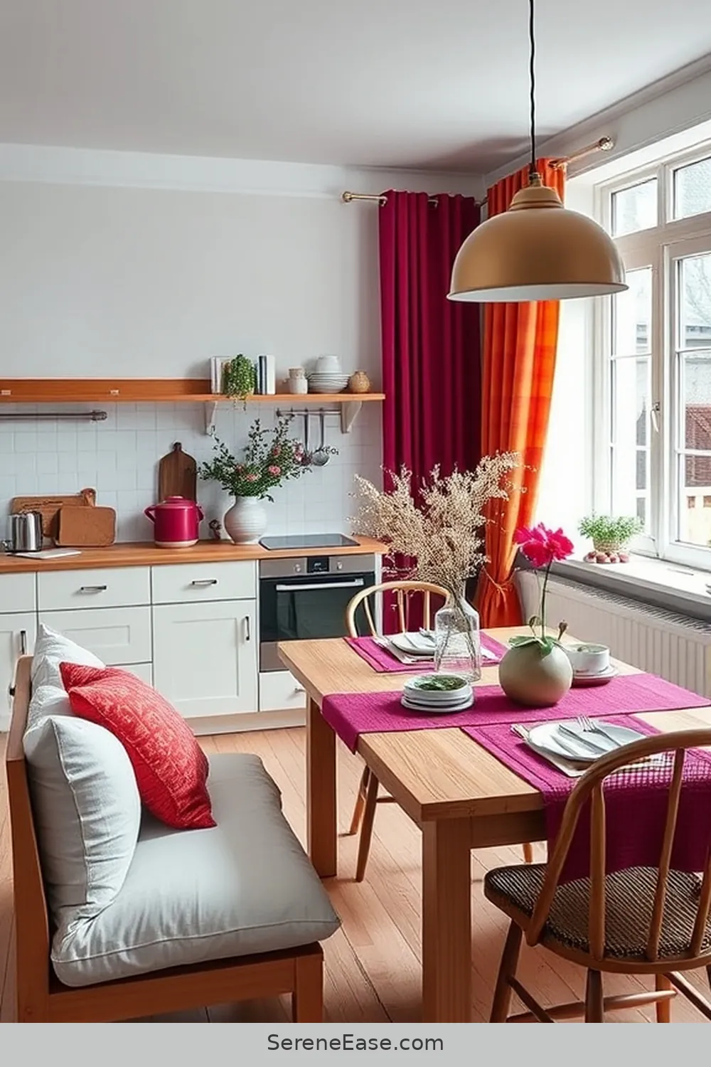 Infuse Jewel Tones Into Your Scandinavian-Style Kitchen 7 Incorporating Color Through Textiles for Infuse Jewel Tones Into Your Scandinavian-Style Kitchen