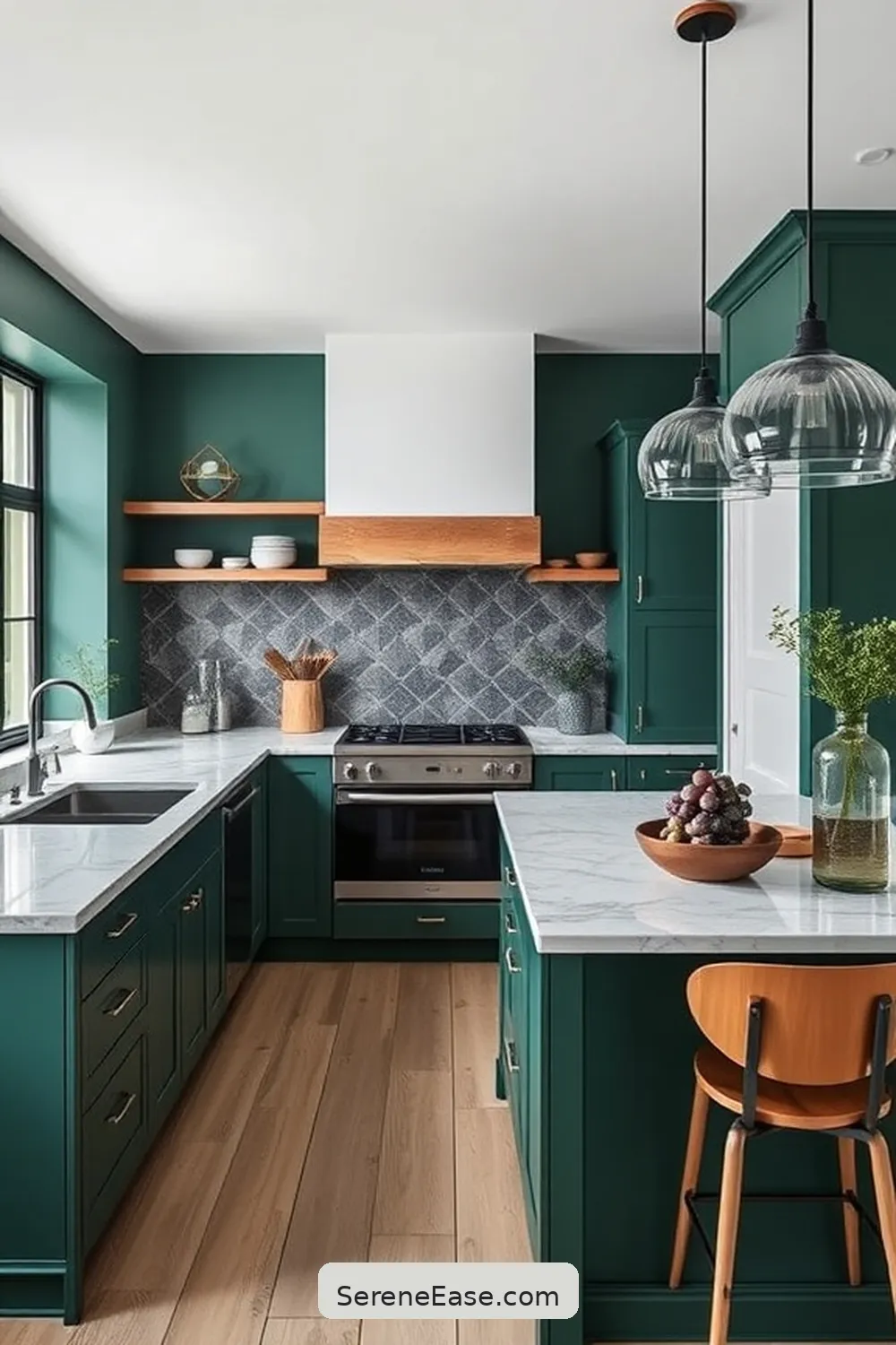 Infuse Jewel Tones Into Your Scandinavian-Style Kitchen 11 Mixing Jewel Tones With Neutral Elements for Infuse Jewel Tones Into Your Scandinavian-Style Kitchen