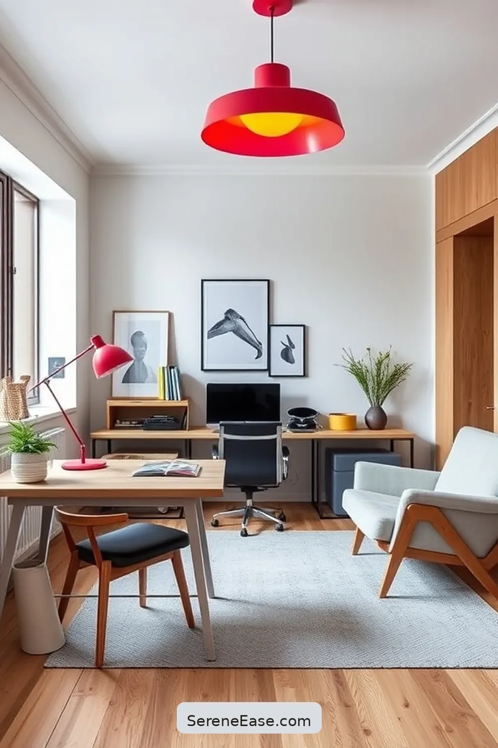 Infusing Bold Colors in Your Scandinavian Home Office Style 8 Lighting Choices to Enhance Bold Hues for Infusing Bold Colors in Your Scandinavian Home Office Style