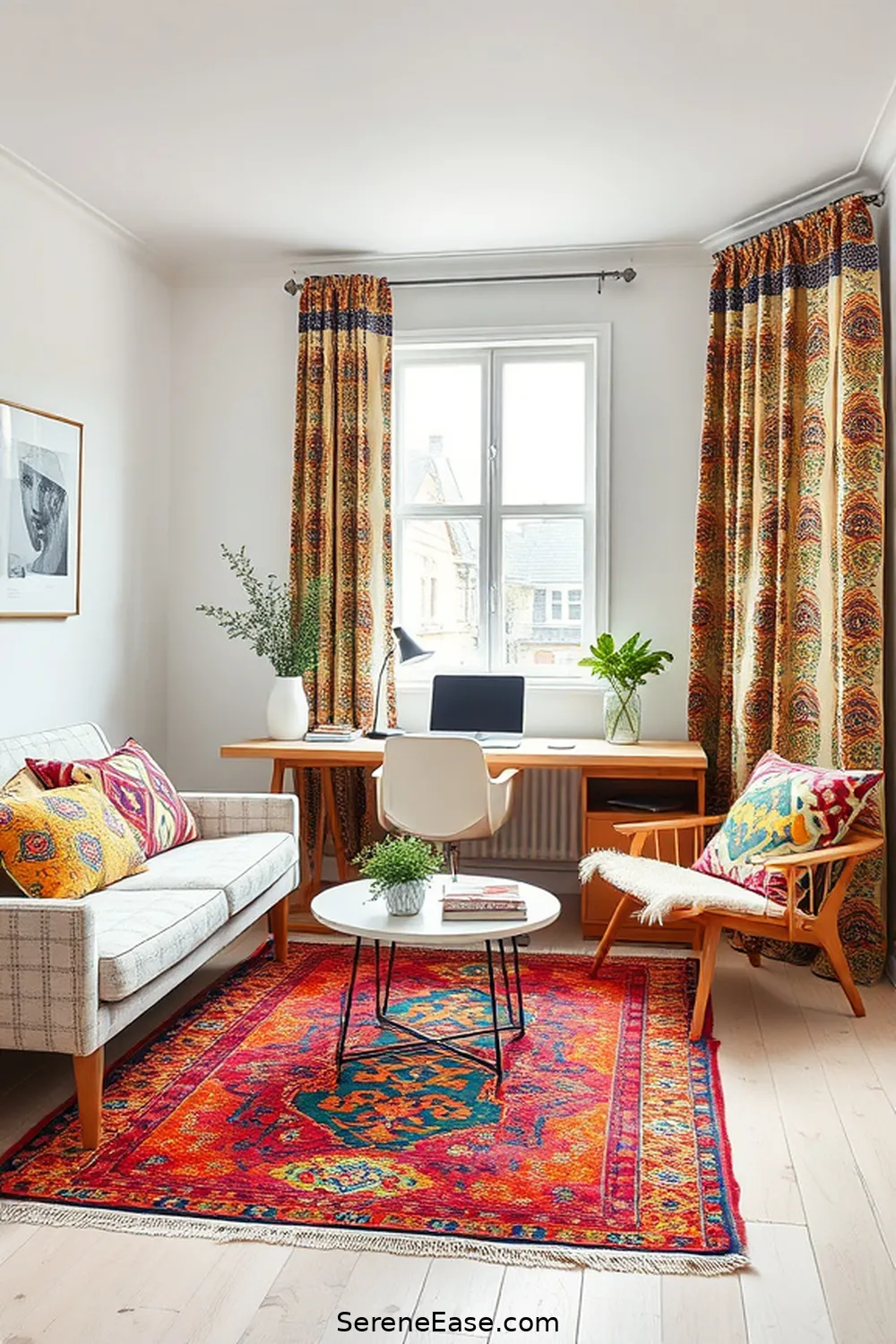 Infusing Bold Colors in Your Scandinavian Home Office Style 7 Textiles and Patterns for a Pop of Color for Infusing Bold Colors in Your Scandinavian Home Office Style