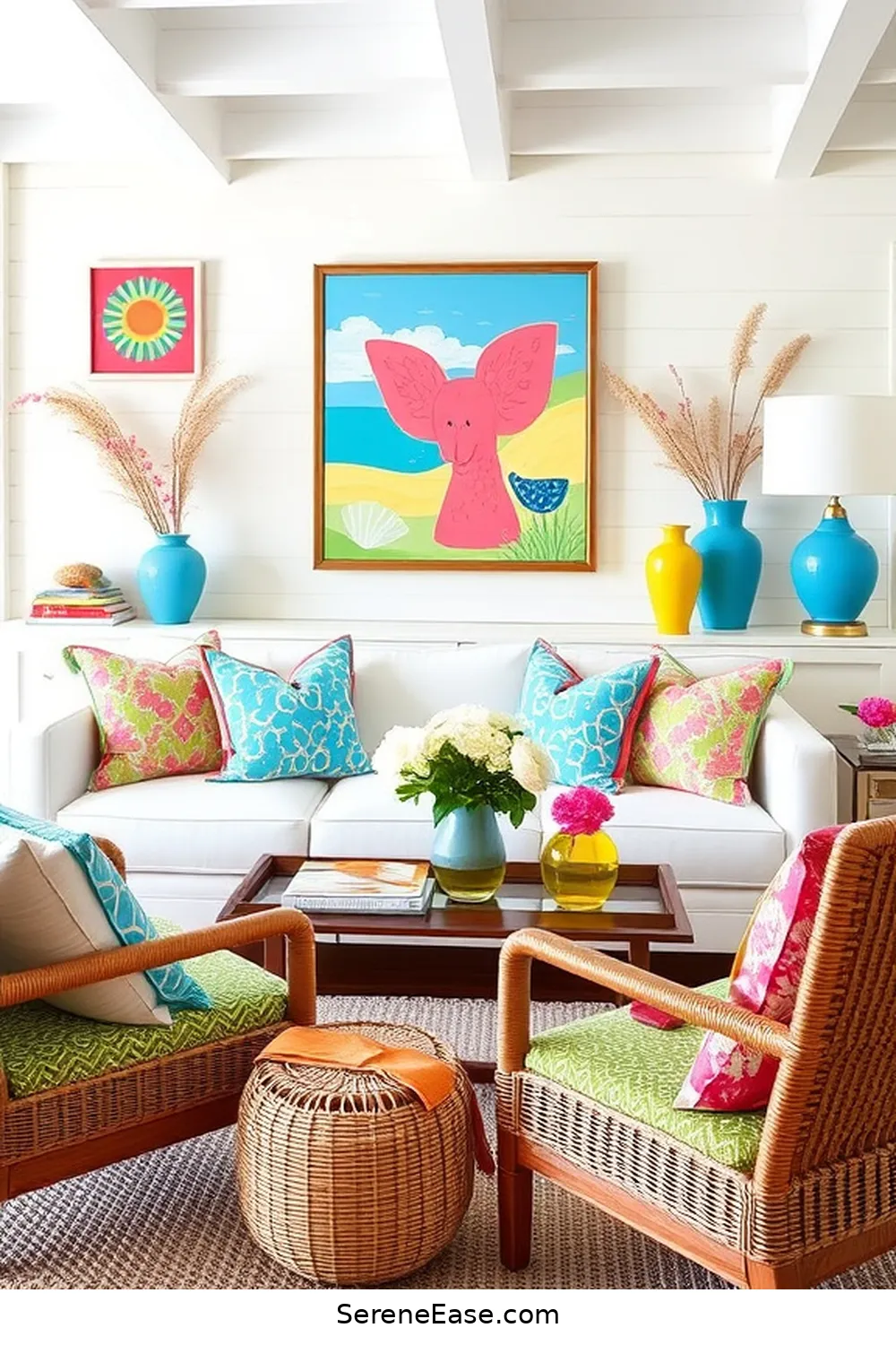 Infusing Bold and Bright Colors in Your Coastal Living Room Style 6 Playful Accessories for a Pop of Color for Infusing Bold and Bright Colors in Your Coastal Living Room Style