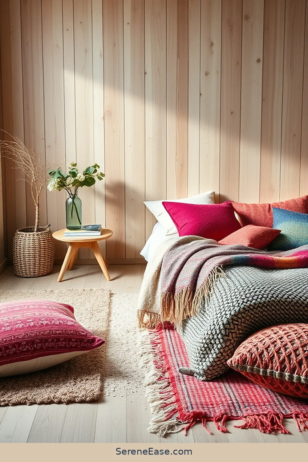 Infusing Bold and Bright Colors in Your Scandinavian Style Bedroom 6 Vibrant Textiles: Cushions, Rugs, and Throws for Infusing Bold and Bright Colors in Your Scandinavian Style Bedroom