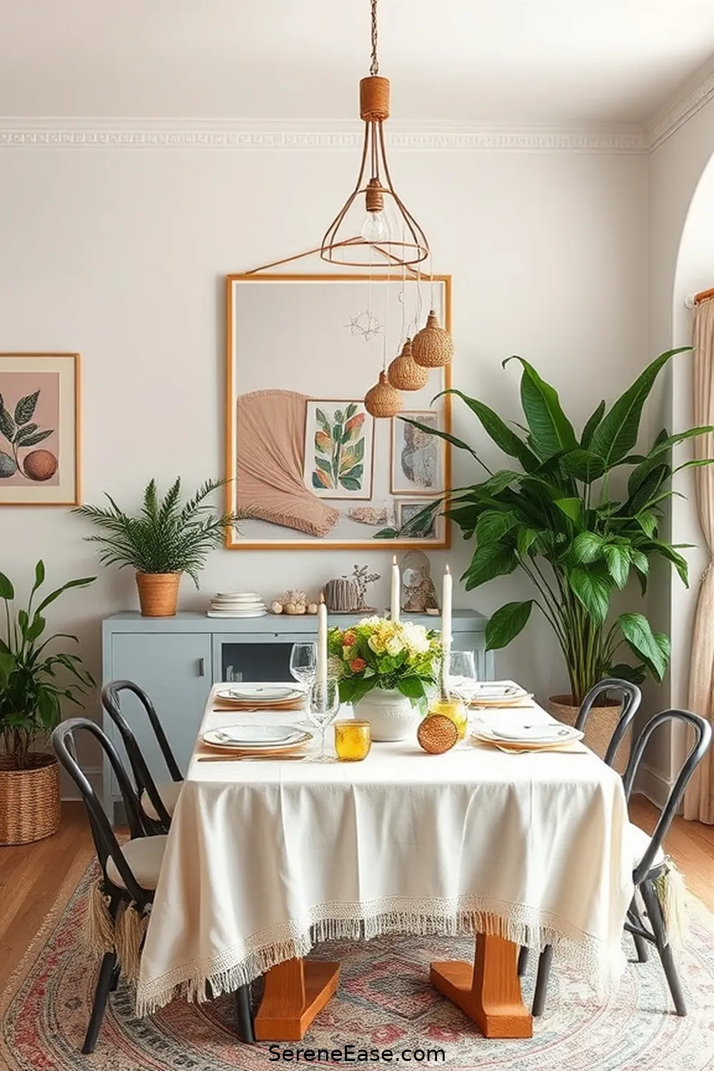 Infusing Pastels Into Your Bohemian Dining Room Style 5 Adding Pastel Artwork and Decor for Infusing Pastels Into Your Bohemian Dining Room Style
