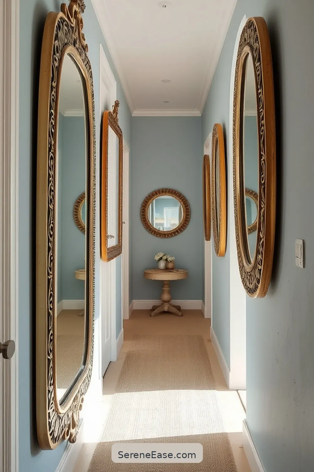 Integrate Metallic Accents in Your Coastal Hallway Style 5 Mirrors With Metallic Frames: Reflecting Style for Integrate Metallic Accents in Your Coastal Hallway Style