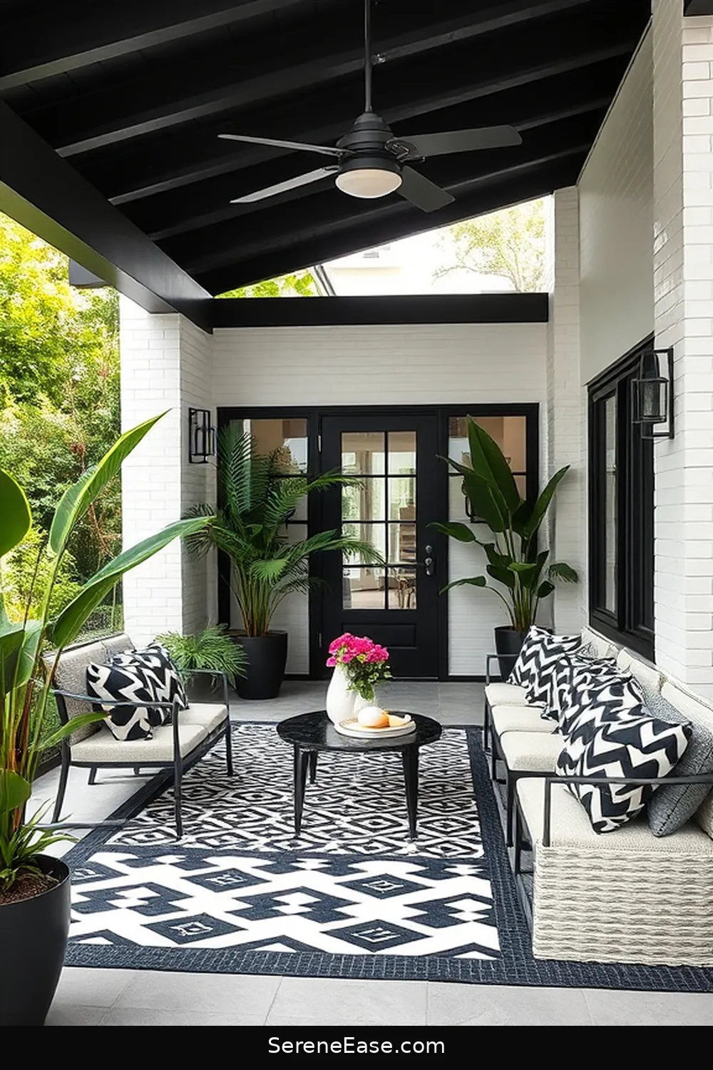 Master Black and White in Your Mid-Century Modern Outdoor Patio Style 5 Accessorizing With Black and White Decor for Master Black and White in Your Mid-Century Modern Outdoor Patio Style